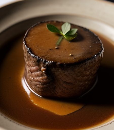 Filet Mignon With Mushroom-Wine Sauce recipe image