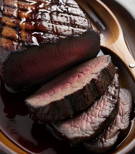 Filet Mignon With Pasilla Chile BBQ Sauce recipe image