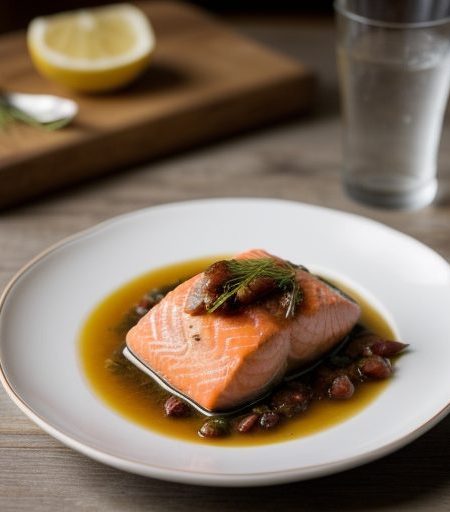 Fillet of Salmon With Anchovies & Tomatoes recipe image