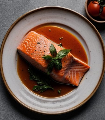 Fillet of Salmon With Anchovies and Tomatoes recipe image