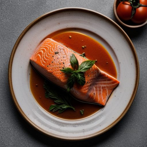 Fillet of Salmon With Anchovies and Tomatoes recipe image