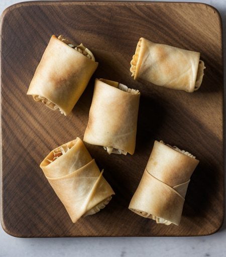 Filo Wrapped Miniature Egg Rolls recipe image
