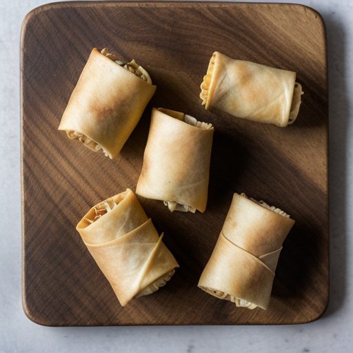 Filo Wrapped Miniature Egg Rolls recipe image