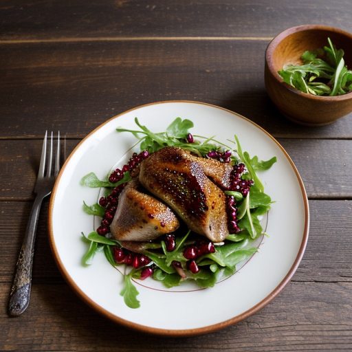 Fininshing Roasted Quail With Pomegranate Molasses and Po recipe image