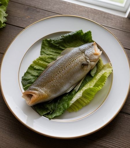 Fish Baked in Lettuce Leaves recipe image