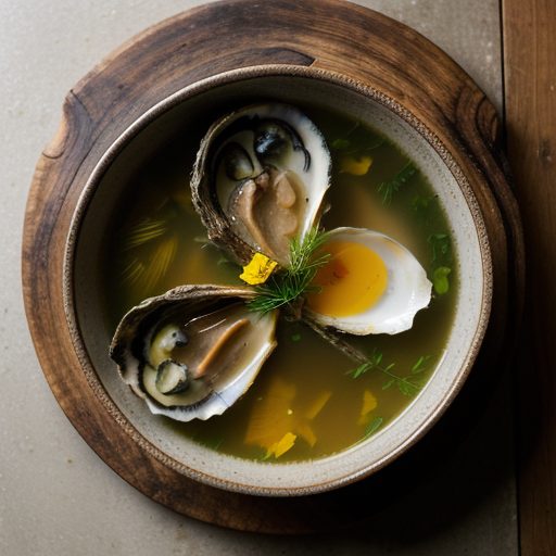 Fish Broth With Oysters & Saffron recipe image