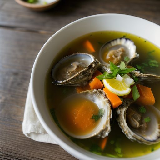 Fish Broth With Oysters and Saffron recipe image