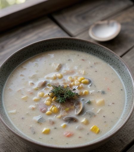 Fish, Clams and Corn Chowder recipe image