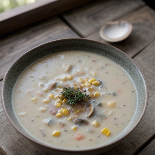 Fish, Clams and Corn Chowder recipe image