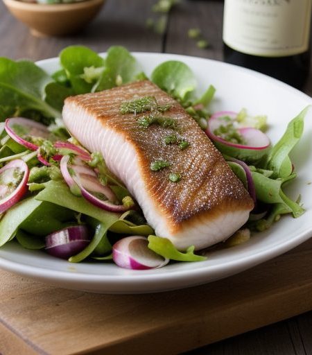 Fish Filets With Winter Salad recipe image
