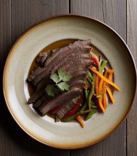 Flank Steak With Peppers Stir Fry recipe image
