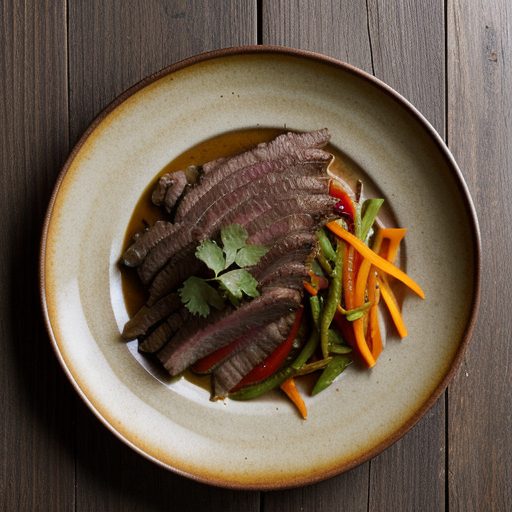 Flank Steak With Peppers Stir Fry recipe image