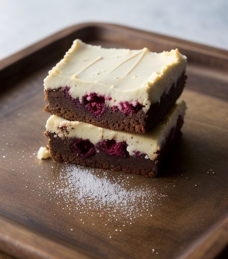 Flo's White Chocolate Raspberry Brownie Petit recipe image