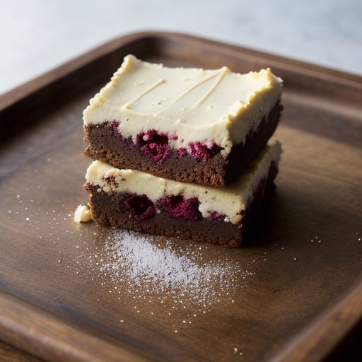 Flo's White Chocolate Raspberry Brownie Petit recipe image