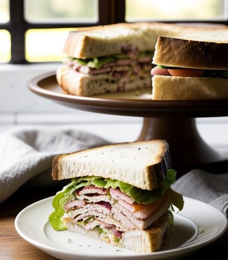 Focaccia Turkey Club Sandwich recipe image