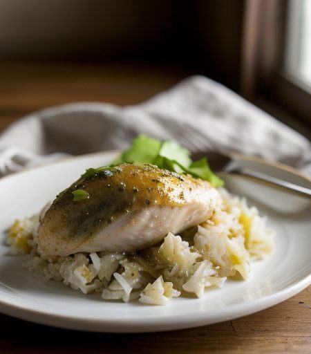Foil-Baked Chicken~ Rice & Cabbage recipe image