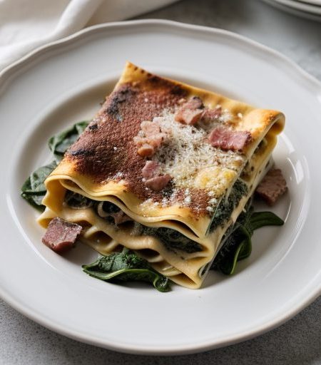 Fontina~ Mushroom & Pancetta Lasagna recipe image