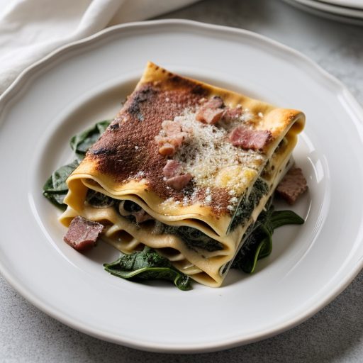 Fontina~ Mushroom & Pancetta Lasagna recipe image