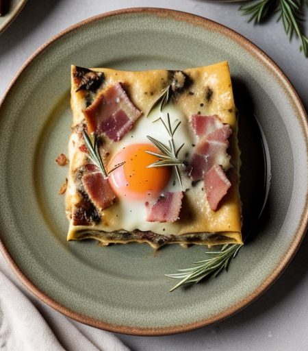Fontina, Mushroom and Pancetta Lasagna recipe image