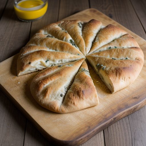 Fougasse Aux Grattons (Flat Bread With Crackling recipe image