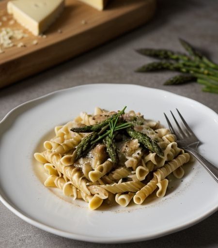 Four Cheese Rotini W/ Asparagus recipe image
