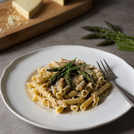 Four Cheese Rotini W/ Asparagus recipe image