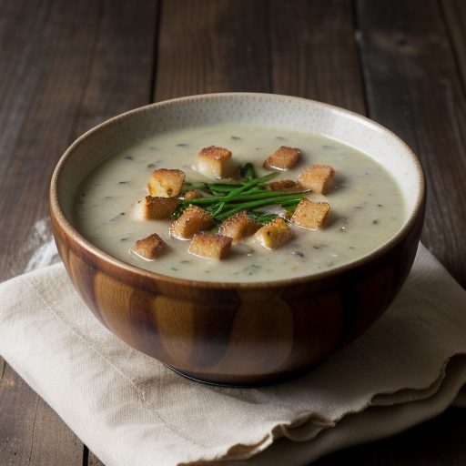 Four-Onion" Soup With Garlic Croutons recipe image