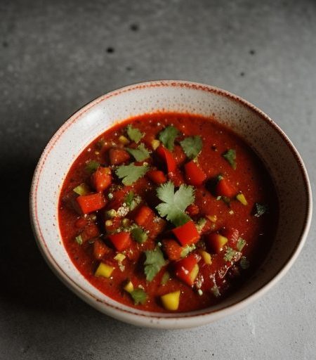 Four Pepper Salsa With Chips recipe image