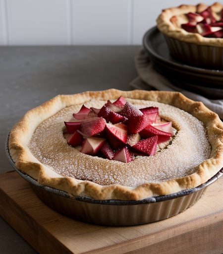 Fourth Street Rose Rhubarb Pie recipe image