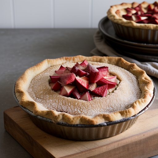 Fourth Street Rose Rhubarb Pie recipe image