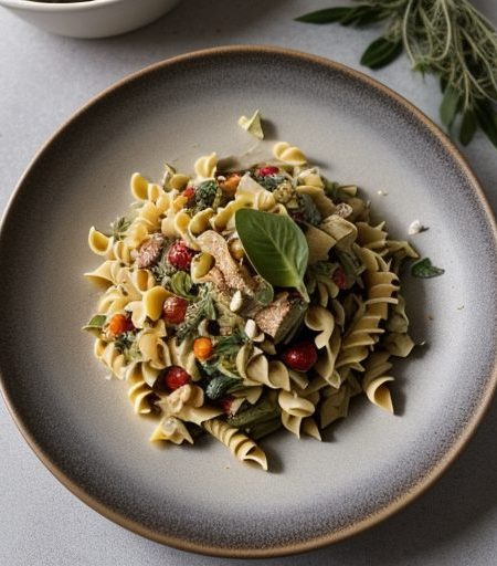Fragrant Saffron Pasta Salad recipe image