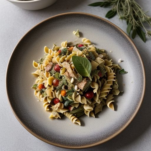 Fragrant Saffron Pasta Salad recipe image