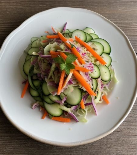 Freezer Slaw With Cucumbers~ Onions~ & Pepp recipe image