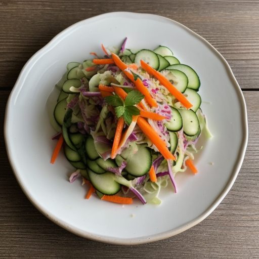 Freezer Slaw With Cucumbers~ Onions~ & Pepp recipe image