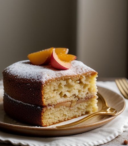 French Apple Cake With Apricot Glaze recipe image