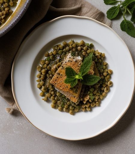 French Lentils With Tiny-Size Pasta and Mint recipe image