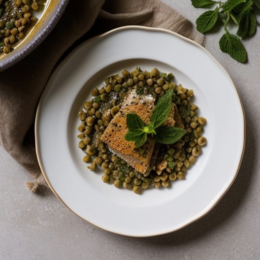 French Lentils With Tiny-Size Pasta and Mint recipe image