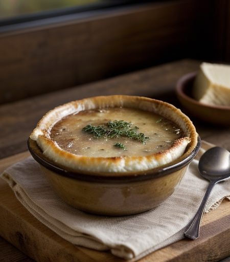 French Onion Soup (Au Pied De Cochon Restaura recipe image
