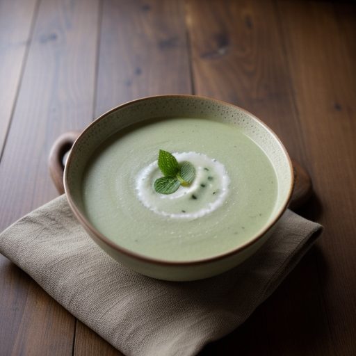 French Potato-Mint Soup recipe image