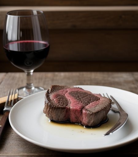 French Rib Steak With Marrow & Red Wine Sau recipe image