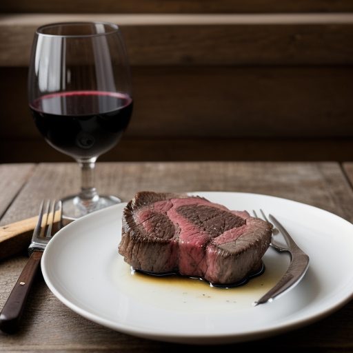 French Rib Steak With Marrow & Red Wine Sau recipe image