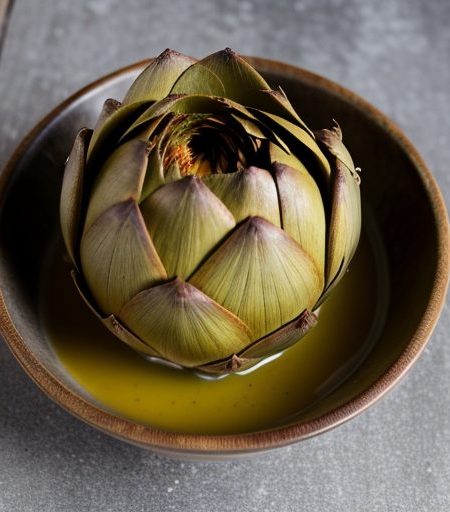 Fresh Artichokes With Mustard Sauce recipe image
