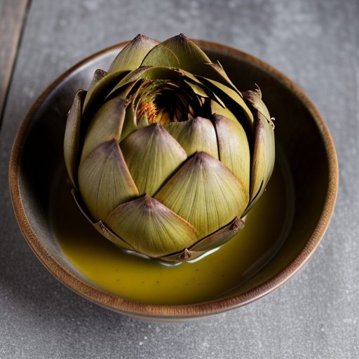 Fresh Artichokes With Mustard Sauce recipe image