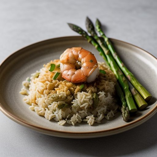 Fresh Asparagus-Shrimp Rice recipe image