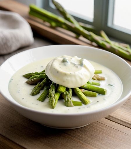 Fresh Asparagus With Cream Sauce recipe image