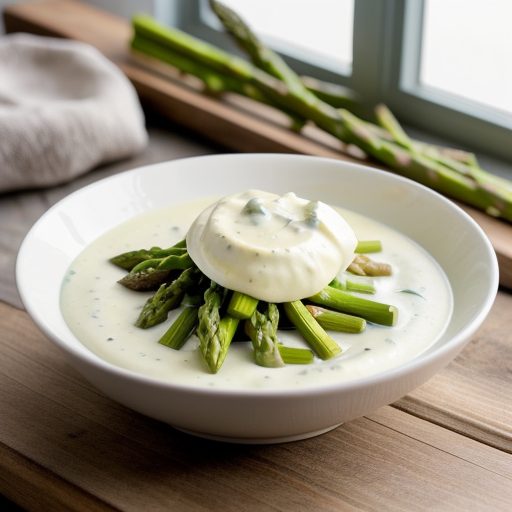 Fresh Asparagus With Cream Sauce recipe image