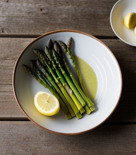 Fresh Asparagus With Lemon Butter Sauce recipe image