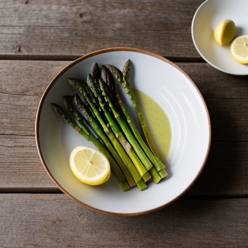 Fresh Asparagus With Lemon Butter Sauce recipe image