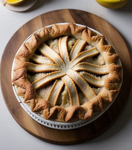 Fresh Banana Rhubarb Pie recipe image