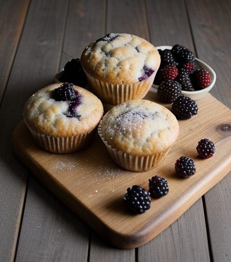 Fresh Blackberry Muffins recipe image